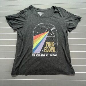 Hybrid Apparel Pink Floyd‎ The Dark Side of the Moon T Shirt Womens 0X Charcoal